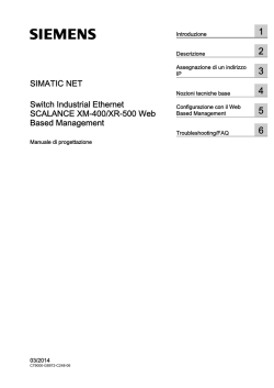 SCALANCE XM-400/XR-500 Web Based Management