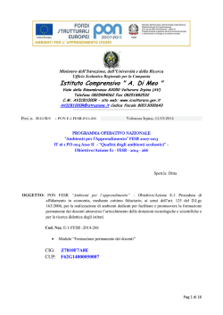 Bando Fesr E1266-1 - Istituto Comprensivo "A. Di Meo" Volturara