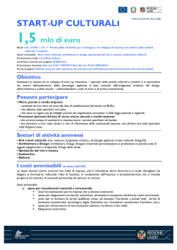 scheda start-up cultura
