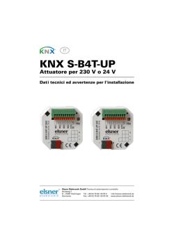 Scheda Tecnica KNX S-B4T-UP