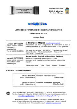 Proiezioni fotografiche del Circolo Blow Up