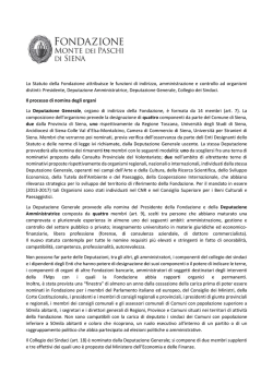 processo di nomina - Fondazione Monte dei Paschi di Siena