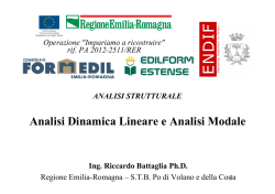 3.4 Analisi dinamica lineare e modale