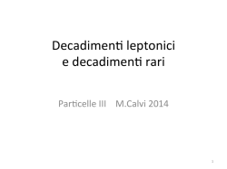 12.Decadimenti leptonici e rari