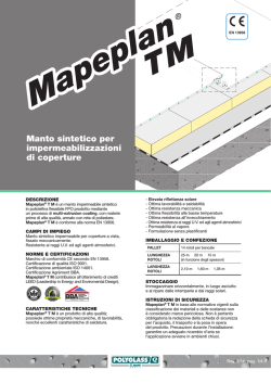Manto sintetico per impermeabilizzazioni di coperture