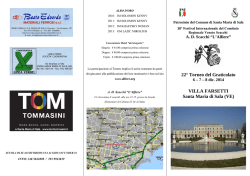 22&deg; Torneo del Graticolato VILLA FARSETTI Santa Maria di Sala (VE)