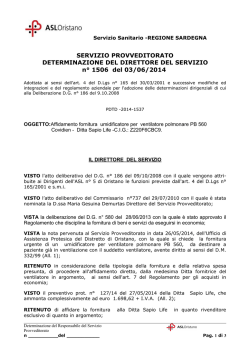 Determinazione n1506 del 03.06.2014.