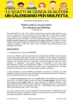Dodici scatti in cerca di autori. Un calendario per Molfetta