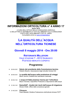 Informazioni orticoltura no. 04/2014