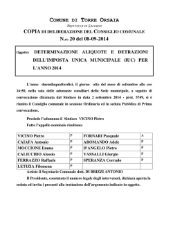 COMUNE DI TORRE ORSAIA N.ro 20 del 08-09-2014
