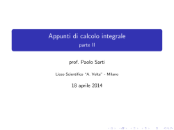 Appunti di calcolo integrale