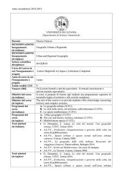 Geografia urbana e regionale