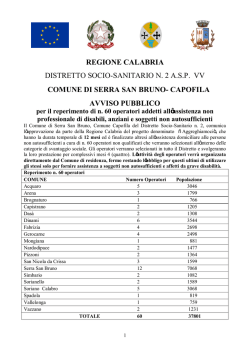 avviso pubblico - Comune di Serra San Bruno