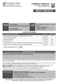 IMU E TASI 2014 - Trentino Riscossioni SpA