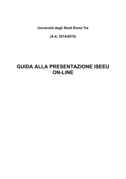 istruzioni - Universit&agrave; degli Studi Roma Tre
