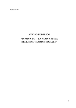 AVVISO PUBBLICO &ldquo;INNOVA TU : LA NUOVA