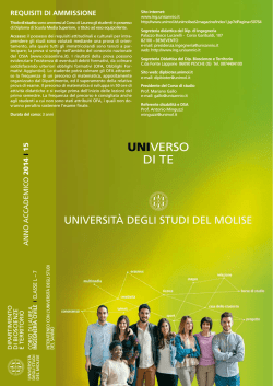 UNIverso di te - Universit&agrave; degli Studi del Sannio