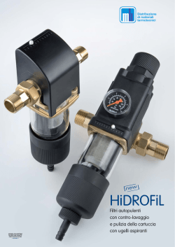 Filtri autopulenti HIDROFIL - MB Distribuzione Materiali Termotecnici