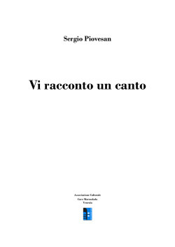 Vi racconto un canto