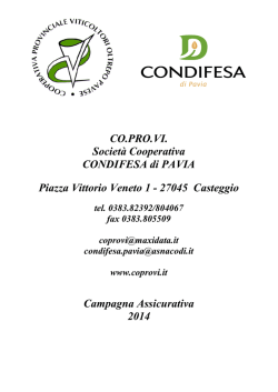 CO.PRO.VI. Societ&agrave; Cooperativa CONDIFESA di PAVIA Piazza
