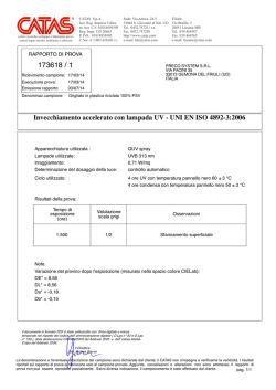 Invecchiamento accelerato con lampada UV