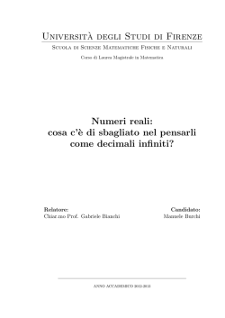 e di sbagliato nel pensarli come decimali infiniti?