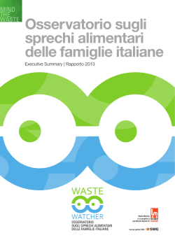 Osservatorio sugli sprechi alimentari delle famiglie italiane