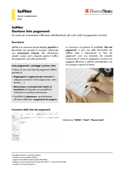 SelfNet - Banca dello Stato del Cantone Ticino