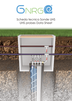 Scheda tecnica Sonde UHS UHS probes Data Sheet