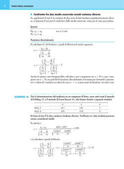 Confronto fra due medie osservate
