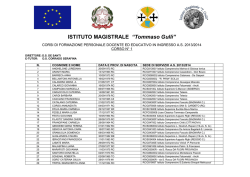ELENCO CORSISTI - Istituto Magistrale &ldquo;T. Gulli&rdquo;