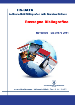 Novembre - Dicembre 2014