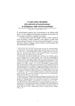 Cinque furono le Ordinanze barcellonesi del secolo xv relative alle