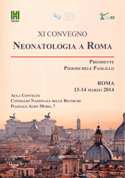 XI CONVEGNO NEONATOLOGIA A ROMA