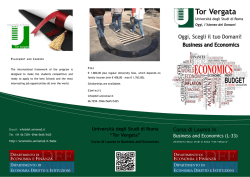 Brochure - Facolt&agrave; di Economia - Universit&agrave; degli Studi di Roma Tor