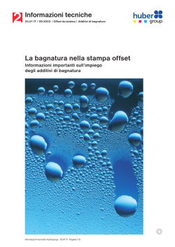 La bagnatura nella stampa offset.