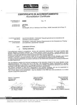 Accreditamento Accredia e elenco prove accreditate [ PDF 1989 kB ]