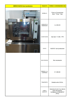 MERCE NUOVA fuori produzione € 1.000,00 Gas Gpl + V 230, 1 PH
