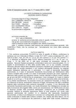 Cass. pen. 17.03.2014 n. 12427