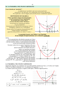 LA PARABOLA - Chi ha paura della matematica