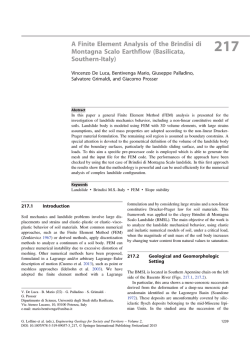 A Finite Element Analysis of the Brindisi di