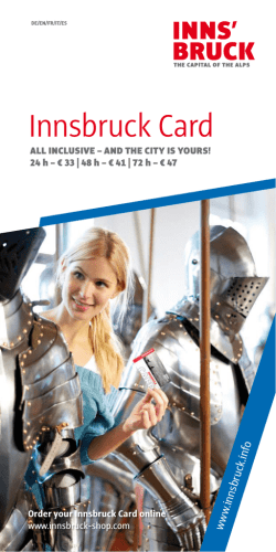 Pdf-Download - Alle Leistungen der Innsbruck-Card