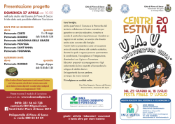 centri estivi - urp - comune di piove di sacco