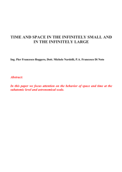SPAZIO E TEMPO