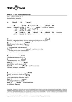 MANDA IL TUO SPIRITO SIGNORE MI LA sus2