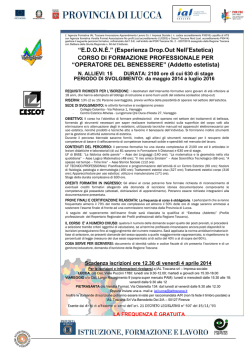 Scarica la locandina - CE.S.CO.T. Toscana Nord