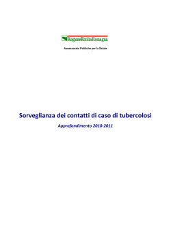 Sorveglianza dei contatti di casi di tubercolosi - Salute