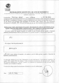 Dichiarazione - Universit&agrave; degli Studi del Sannio