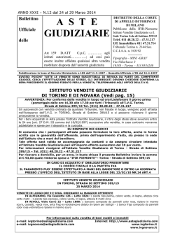 Boll.N12 dal 24 al 29 Marzo 2014
