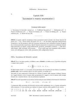 Successioni e matrici enumerative 1 - CNR